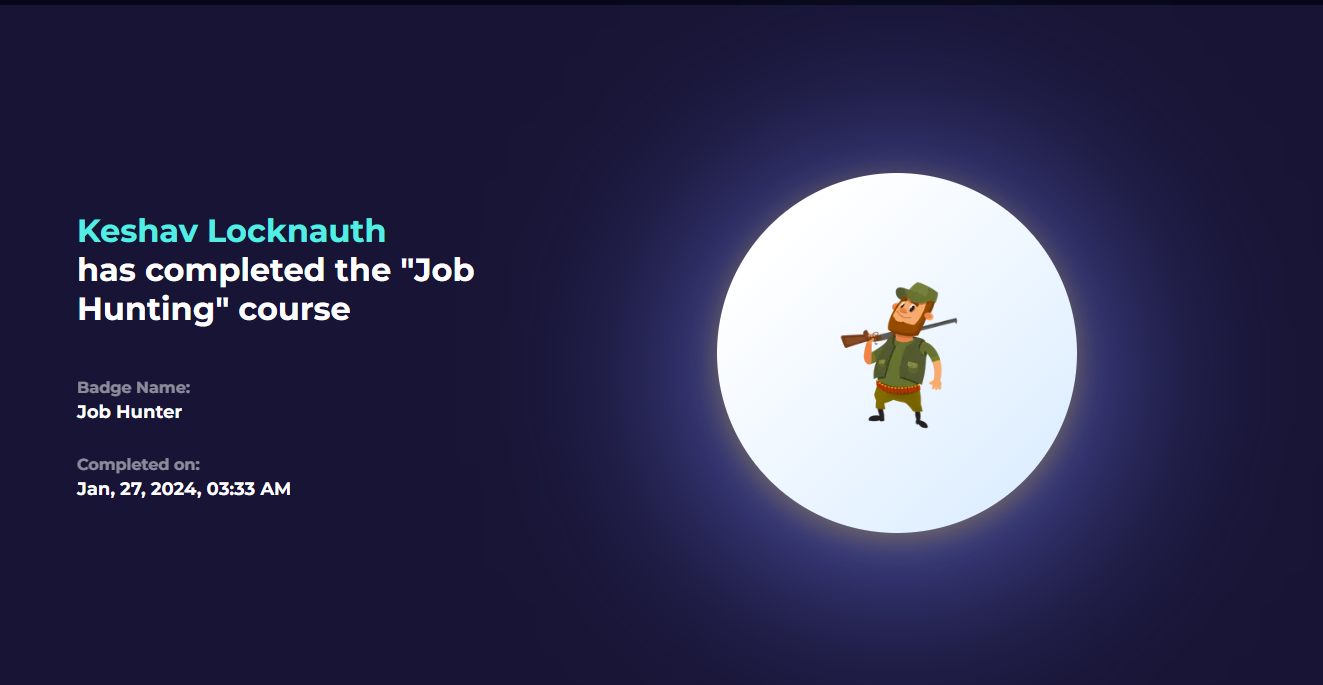 LetsDefend Job Hunter badge